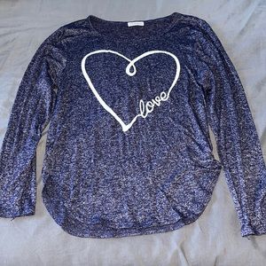 Occasion Blue LOVE Womens Top.